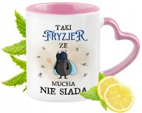 Kubek Dla Fryzjera Różowy Z Uszkiem W Kształcie Serca Na Prezent Na Kawę