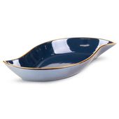 Patera dekoracyjna ceramiczna MORA 36X19X6 granatowa