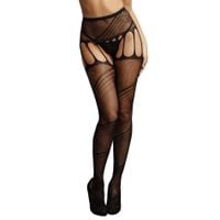 crotchless cut-out pantyhose - one size