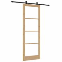 Drzwi Przesuwne ORKDAL Brązowy 83 x 232 cm Drewno i metal