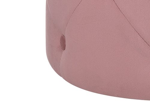 Puf welurowy ø 40 cm różowy COROLLA na Arena.pl