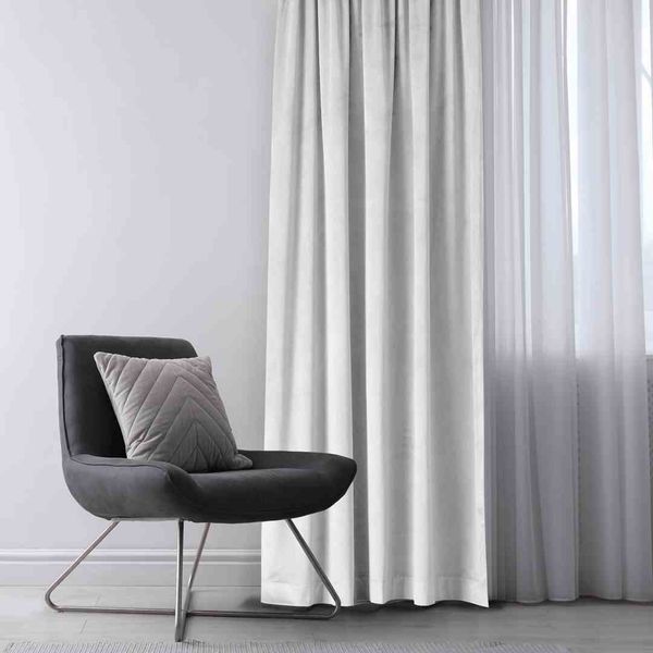 CURT/AH/VELVET/EYELETS/WHITE/140X245/1PC zdjęcie 6
