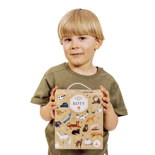Puzzle 60 elementów. Puzzlove CzuCzu. Koty zdjęcie 6