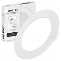 10x Panel Plafon Sufitowy LED Podtynkowy Okrągły 6W 660lm Neutralna CCD