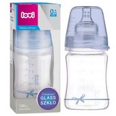 LOVI Butelka antykolkowa do karmienia szklana DIAMOND GLASS 150ml Baby Shower Boy
