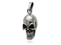 ELEGANCKI OKSYDOWANY SREBRNY WISIOREK ZAWIESZKA CZASZKA CZAHA SKULL