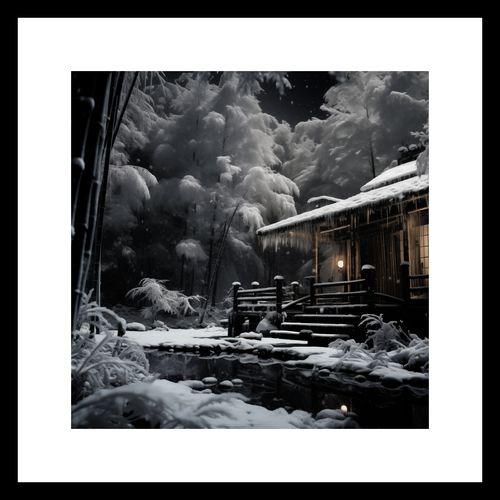 Plakat 30x30cm Tradycyjna Japońska Chatka na Arena.pl