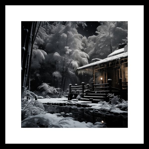 Plakat 30x30cm Tradycyjna Japońska Chatka zdjęcie 3