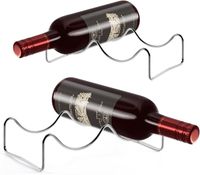 TONLEA Regały na wino Srebrne 2 sztuki 6cm x 23,5cm x 14cm