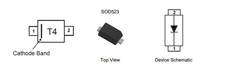 Dioda 1N4148WT T4 SOD-523 SMD zdjęcie 2