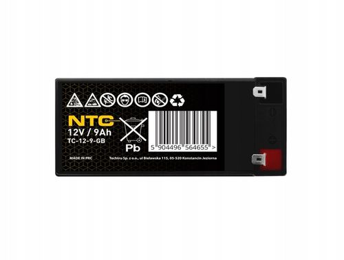 AKUMULATOR ŻELOWY BEZOBSŁUGOWY NTC 12V 9Ah (wymiar 7Ah, 7.5Ah, 9Ah, 10Ah) na Arena.pl