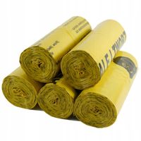 WORKI DO SEGREGACJI PLASTIK ŻÓŁTE 120L X 50 SZTUK