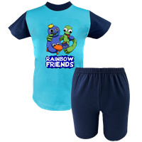 Krótka Piżama dziecięca Rainbow Friends - Kolorowi Przyjaciele