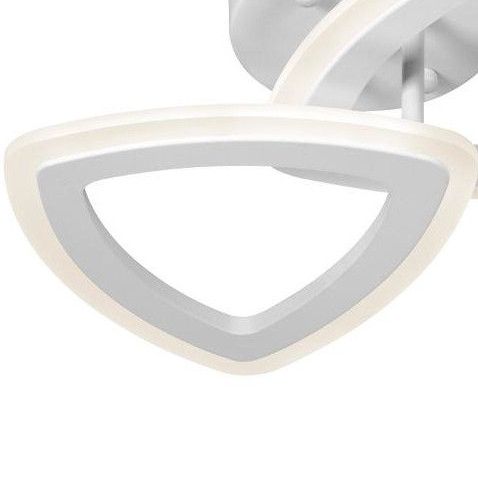 Metalowa lampa sufitowa W7112-2S WT białe trójkąty LED 36W hol zdjęcie 2