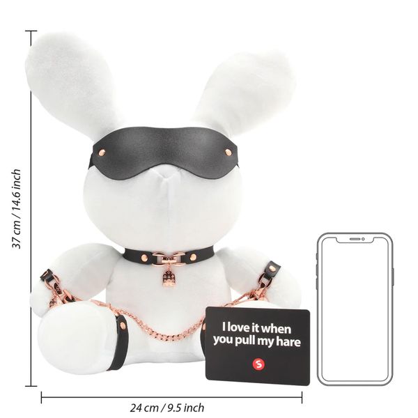Rabbit Bondage - Velvet - Large - White zdjęcie 6