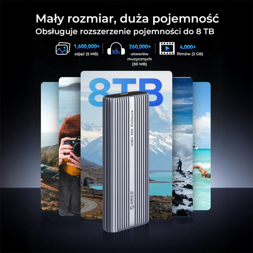 Orico Obudowa SSD M.2 NVMe, 40 Gbps ACOM2-U4-GY-BP na Arena.pl