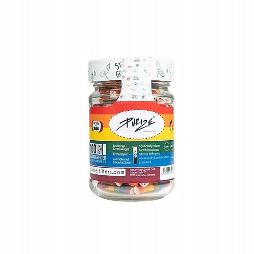 Filtry Węglowe Purize Extra Slim Rainbow Słoik 100szt na Arena.pl