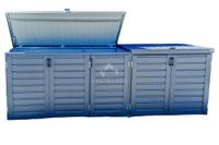 Zabudowa koszy na śmieci wiata obudowa kubłów 345x80x120 cm 5x240L NB427