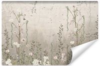 Fototapeta KWIATY Liście Rośliny Beton Vintage Natura 368cm x 254cm