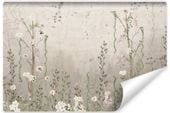Fototapeta KWIATY Liście Rośliny Beton Vintage Natura 315cm x 210cm