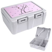 Pojemnik Śniadaniowy Lunchbox Śniadaniówka Pudełko na Śniadanie Sztućce