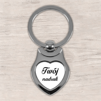 Brelok metalowy w kształcie serca z Twoim zdjęciem