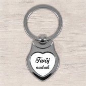Brelok metalowy w kształcie serca z Twoim zdjęciem
