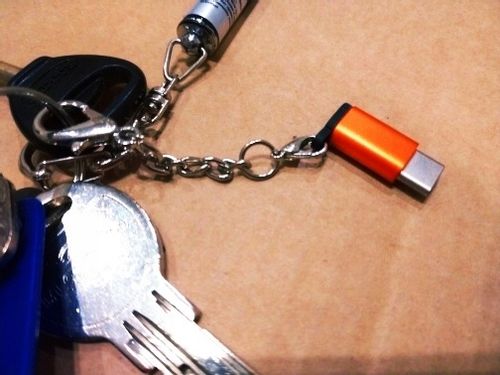 ADAPTER brelok micro usb typ b na typ c Red czerw na Arena.pl