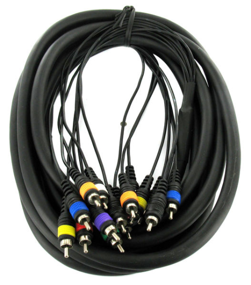 Kabel wieloparowy multicore audio sygnałowy 8x RCA Cinch 5 m the sssnake zdjęcie 2