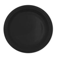 Talerzyki papierowe czarne, 18 cm 6 szt.