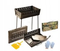 Mangal Walizka Grill Składany Przenośny 2 mm. na 8 Szpikulców Szampurów