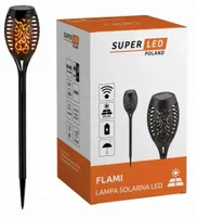 Lampa solarna LED LATARNIA POCHODNIA WBIJANA płomień 50cm
