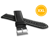 LAVVU XXL Naturalnie barwiony czarny pasek NATURE ze skóry Top Grain - 20 XXL