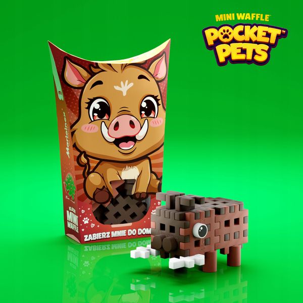 Marioinex Mini Waffle POCKET PETS - zestaw DZIK zdjęcie 4