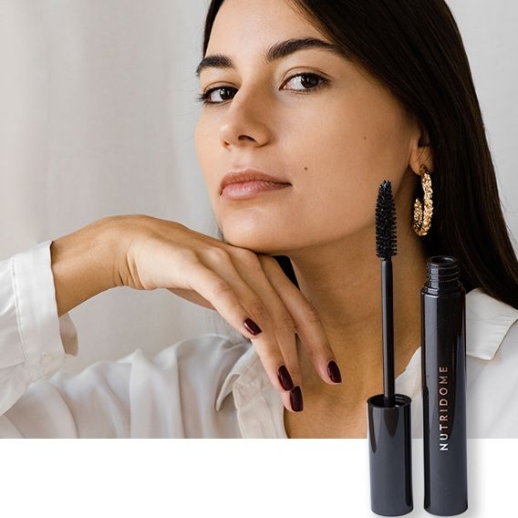 TUSZ DO RZĘS ze szczoteczką olej rycynowy WYDŁUŻAJĄCY czarny NUTRIDOME zdjęcie 10