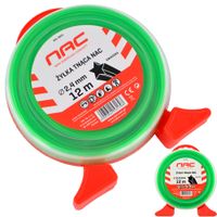 ŻYŁKA TNĄCA NAC DO KOS I PODKASZAREK ŚREDNICA 2,4 MM DŁUGOŚĆ 12 MB GWIAZDKA