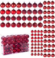 Bombki choinkowe nietłukące 6/4/2,5 cm 100 szt ZESTAW