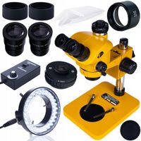 MIKROSKOP SIRIUS PRO TRINOKULAROWY 7-50x SOCZEWKA 0.5x OŚWIETLACZ LED 56x