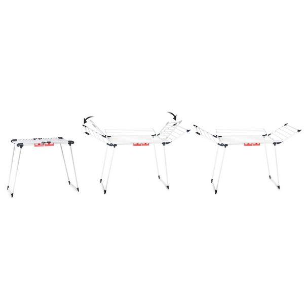 Suszarka na pranie stojąca rozkładana Lina 22 mb biała zdjęcie 9