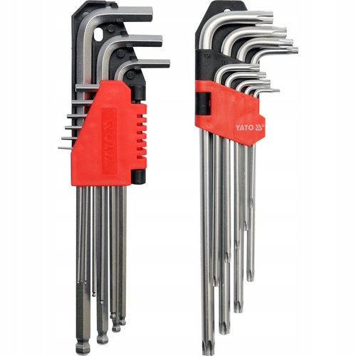 YATO ZESTAW KLUCZY IMBUSOWYCH, HEX KULA 1,5-10MM + TORX T10-T50 na Arena.pl