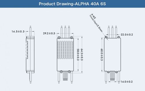 Regulator ESC ALPHA 40A LV 6S do dron wyścigowych na Arena.pl