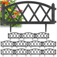 12x Płotek Ogrodowy Szary Border Palisada Obrzeże Trawnika Grządki 684 cm