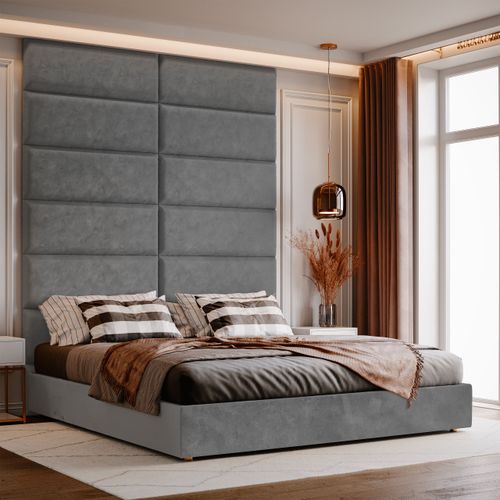 Panel Tapicerowany Ścienny Szary 50cm x 15cm na Arena.pl