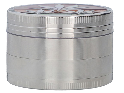 Srebrny Metalowy Młynek 4-Częściowy Do Tytoniu I Ziół Gentelo na Arena.pl