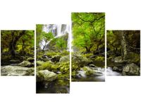 140CM 70 OBRAZ WODOSPAD ZIELENI ŚCIENNY