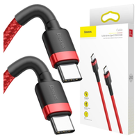 Kabel USB-C do USB-C PD Baseus Cafule PD 2.0 QC 3.0 60W 2m (czerwony)