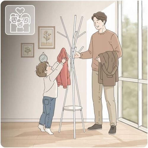 WIESZAK NA ODZIEŻ UBRANIA KURTKI STOJĄCY PODŁOGOWY PÓŁKA BIAŁY STOJAK na Arena.pl