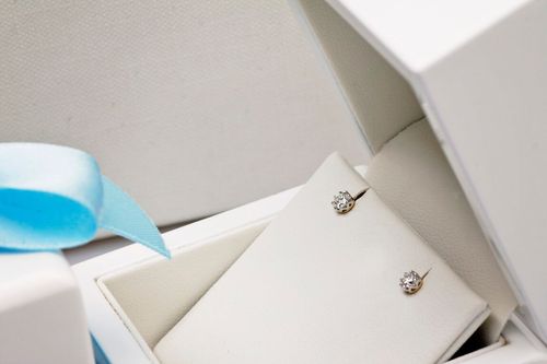 Złote kolczyki KXD1931 - Diament na Arena.pl