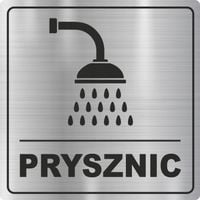 Tabliczka nierdzewna Piktogram WC TOALETA prysznic