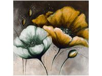 50X50CM MALOWANE MAKI ZÓŁCI OBRAZ